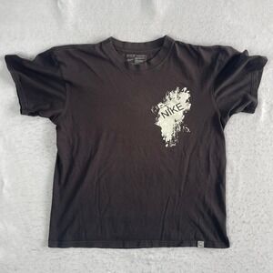 Nike Swim T-Shirt Mens XL Brown Splatter Graphic‎ Short Sleeve Cotton Tee